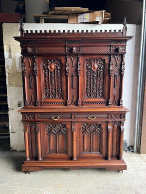 Complete Set Furniture style Gothic - style France 19 th century