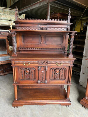 Complete Set Furniture style Gothic - style France 19 th century