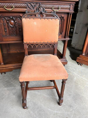 Complete Set Furniture style Gothic - style France 19 th century