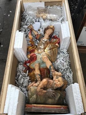 Packing Process For Florida U.S.A. 2017 en hand-carved wood polychrome, 20th century