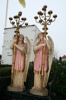 Angels en plaster polychrome, Belgium