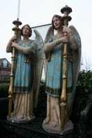 Angels en PLASTER POLYCHROME, BELGIUM 19th century
