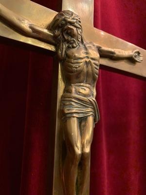Matching Altar Crosses style ART - DECO en Brass / Bronze, Belgium 20th century (Anno 1930)