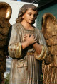 Angels style barok wood polychrome, spain 19th century