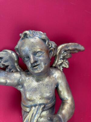 Angels  style Baroque - Style en Wood Polychrome / Gilt, Flemish Belgium 18 th century