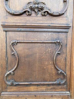 Entrance Doors  style Baroque - Style en Oak wood, Dutch 19 th century