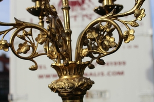 Candle Sticks en Brass / Bronze, France 19th century