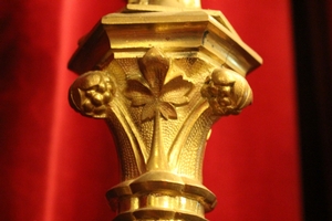 Candle Sticks Measures Without Pin en Bronze / Gilt, France 19th century