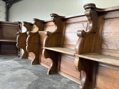 Choir Seats Total Lenght : 512 Cm en Wood Oak, Belgium  18 th century