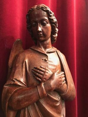 Angels style Gothic - style en hand-carved wood Oak, Dutch 19th century ( anno 1870 )