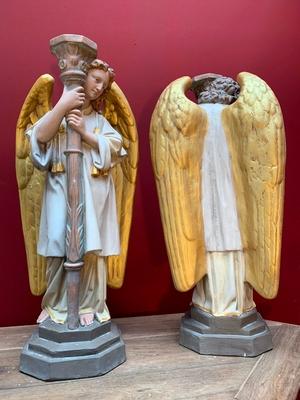 Angels style Gothic - style en Composite Stone , Belgium 20th century