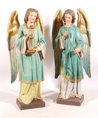 Angels  style Gothic - Style en Hand - Carved Wood , Netherlands  19 th century