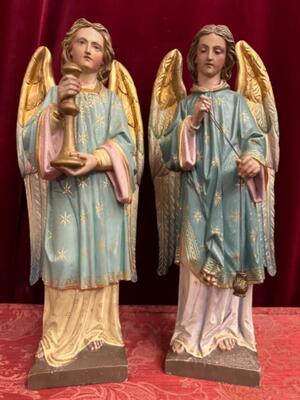 Angels  style Gothic - Style en Hand - Carved Wood , Netherlands  19 th century