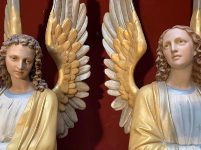 Angels style Gothic - Style en Composite Polychrome, France 19th century