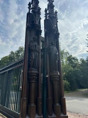 Architectural Ornaments style Gothic - Style en Oak wood, Belgium  19 th century ( Anno 1865 )