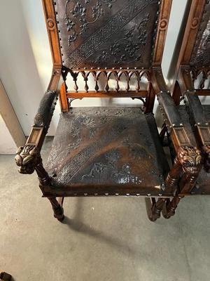 Arm - Chairs  style Gothic - style France 19 th century