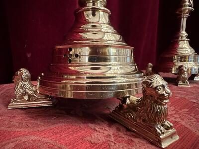 Pair Gothic - Style Candle Holders