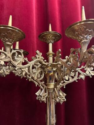 Pair Gothic - Style Candle Holders