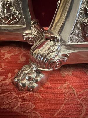 Pair Gothic - Style Candle Holders Measures Without Pin