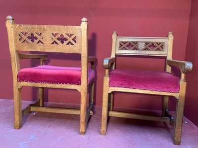 Pair Gothic - style Choir-Seats