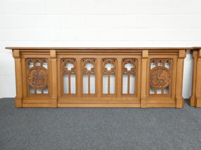 Communion Rails Expected ! style Gothic - Style en Oak, Belgium  19 th century