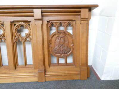 Communion Rails Expected ! style Gothic - Style en Oak, Belgium  19 th century