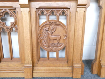 Communion Rails Expected ! style Gothic - Style en Oak, Belgium  19 th century