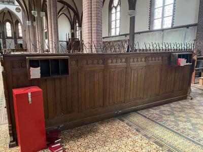 Exceptional Parts Panneling !  style Gothic - Style en Oak / Hand Forget Iron, Beek & Donk Netherlands 19 th century ( Anno 1885 )