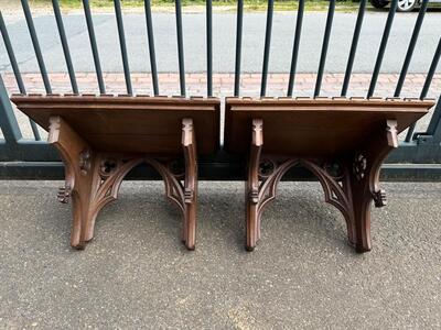 Pair Gothic - Style Hanging Pedestals