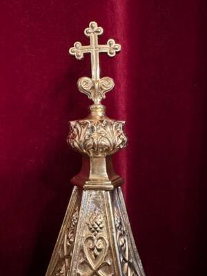 Lanterns style Gothic - Style en Brass / Polished and Varnished / Glass, Belgium  19 th century