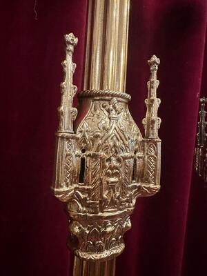 Pair Gothic - Style Matching Candle Sticks Height Without Pin.