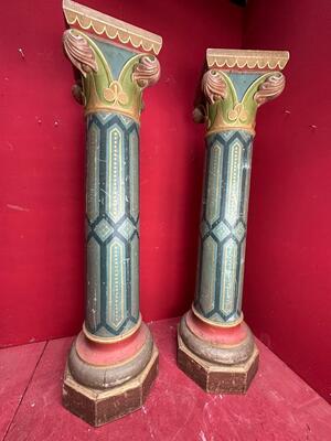 Pair Gothic - Style Matching Pedestals