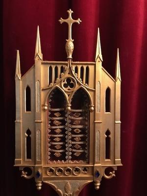 Reliquaries style Gothic - style en wood polychrome, France 19th century