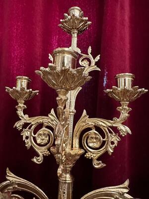 Pair Romanesque - Style Candle Holders