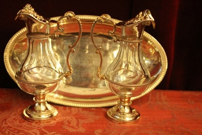 Cruets en Silver / Glass, France 19th century